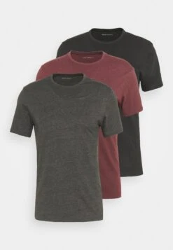 Pier One 3 Pack - T-Shirt Basic - Black/Mottled Dark Grey/Bordeaux 14 Pier One 3 Pack - T-Shirt Basic - Black/Mottled Dark Grey/Bordeaux -Pier One 3a3d359b577841e6a576172d8b53126f