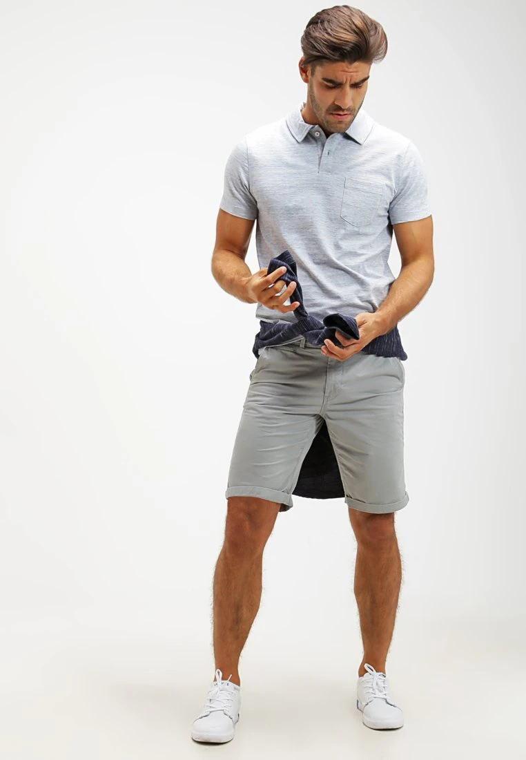 Pier One Poloshirt - Light Blue Melange 2 Pier One Poloshirt - Light Blue Melange - Afbeelding 2