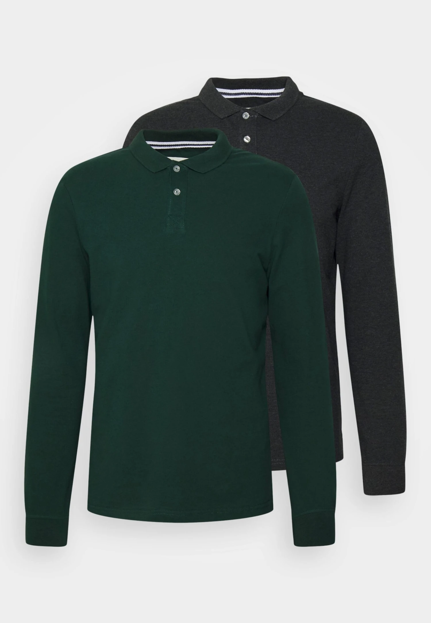 Pier One Long Sleeve 2 Pack- Poloshirt - Dark Grey/Khaki 5 Pier One Long Sleeve 2 Pack- Poloshirt - Dark Grey/Khaki - Afbeelding 5