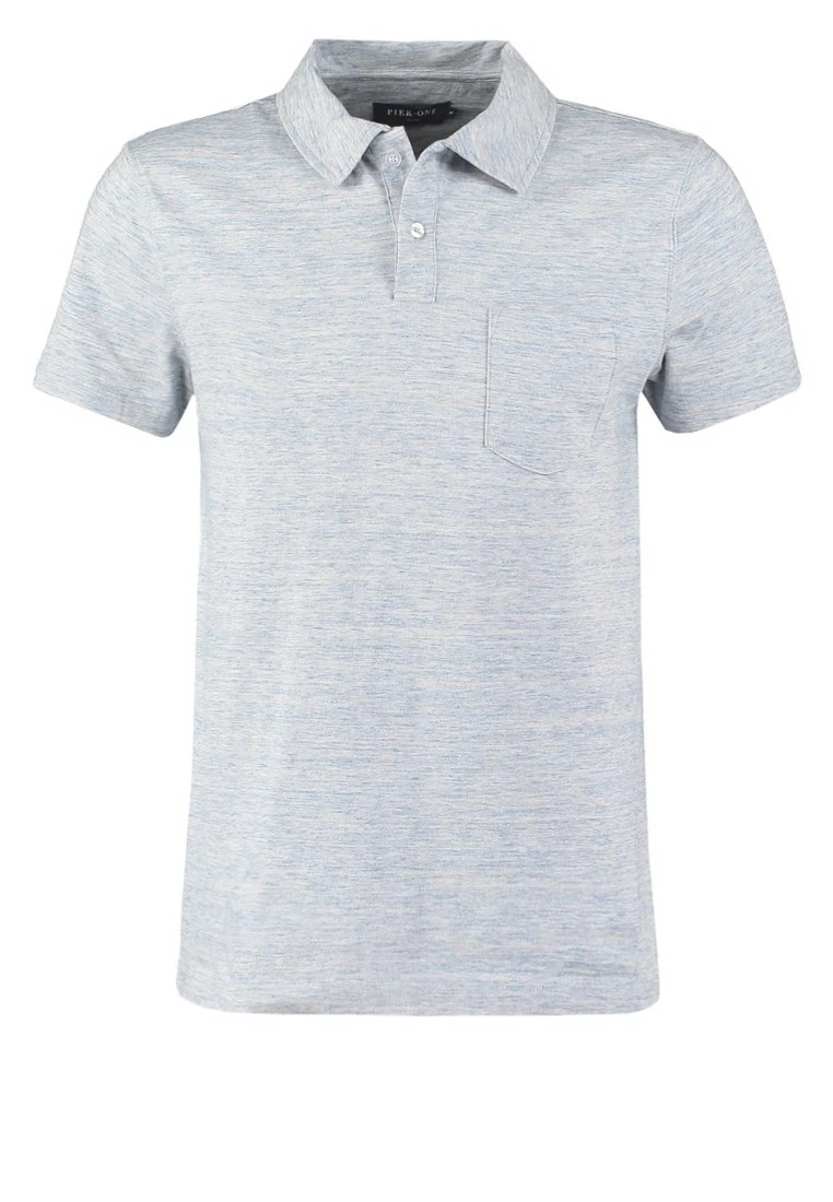Pier One Poloshirt - Light Blue Melange 5 Pier One Poloshirt - Light Blue Melange - Afbeelding 5