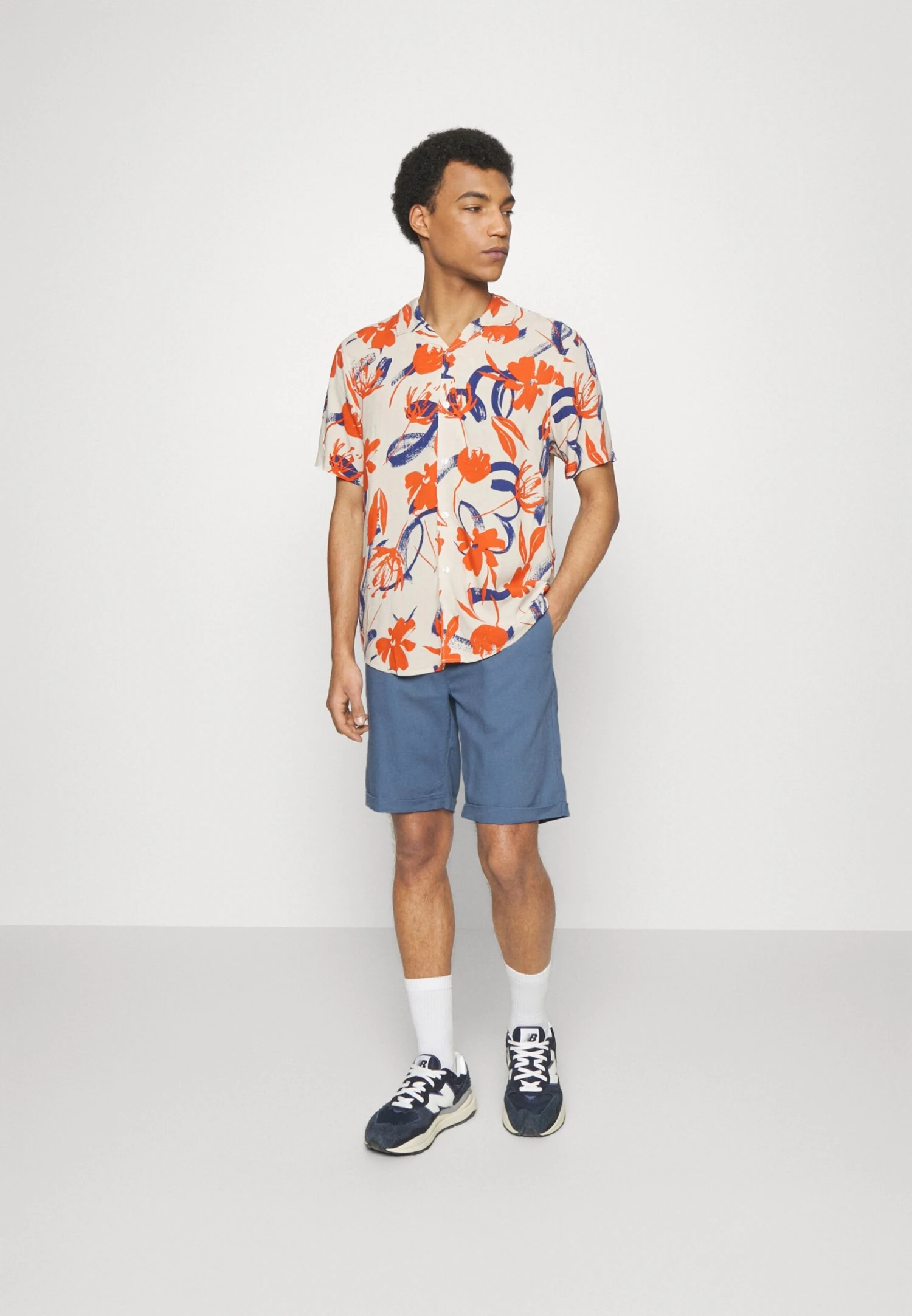 Pier One Linen Blend Drawcord Shorts- Shorts - Blue 2 Pier One Linen Blend Drawcord Shorts- Shorts - Blue - Afbeelding 2